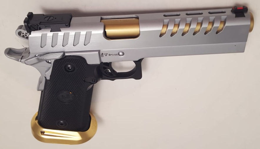 Pistolet SPS PANTERA BCN Chrome - Avec Magwell doré