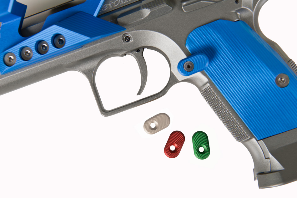 Bouton Chargeur élargi TONI SYSTEM pour pistolet STI (monté) - Cliquer pour agrandir Bouton Chargeur élargi TONI SYSTEM pour pistolet STI (monté) - Cliquer pour agrandir
