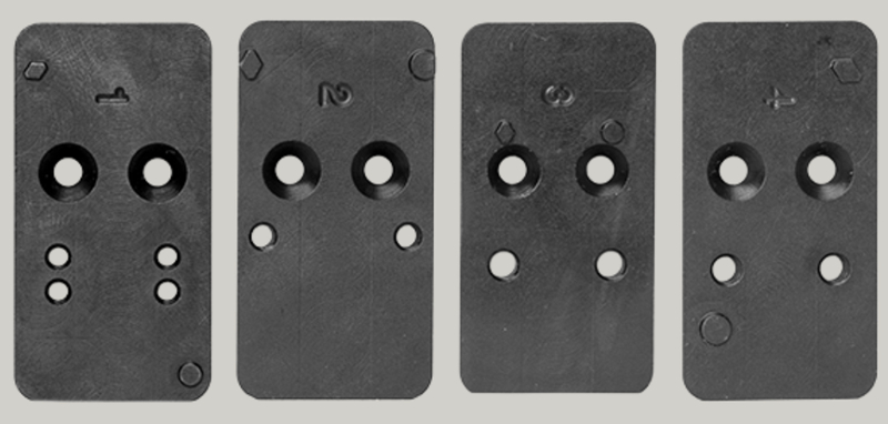 Plaques adaptatrices HK pour viseurs points rouges - Cliquer pour agrandir