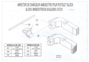 Verrou de Chargeur Ambidextre RDIH pour Pistolet Glock Génération 3 - PROMOTION