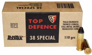 Munitions Fiocchi 38 SP Black Mamba 110 gr fmj