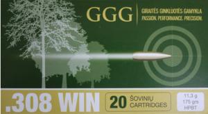 Munitions GGG 308 W 175 gr HPBT Match (en boite de 20) 