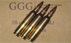 Munitions GGG 223 Rem 55 gr FMJ (en boite de 50 unités)