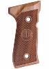  Plaquettes Bois quadrillées GRIPS4U pour pistolet BERETTA 92 et 96 avec logo