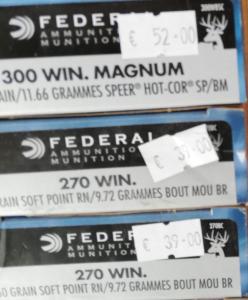 Boite de 20 Munitions carabines Federal - calibre 300 Win Mag - PROMOTION