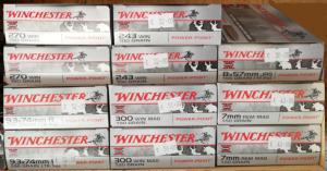 Boite de 20 Munitions carabines WINCHESTER Power Point - calibre au choix