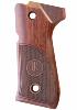 Plaquettes Bois partiellement quadrillées GRIPS4U pour pistolet BERETTA 92 et 96 avec logo