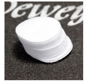         Patchs de nettoyage en flanelle de coton J Dewey Rods - rond 3,2 CM pour cal. 22