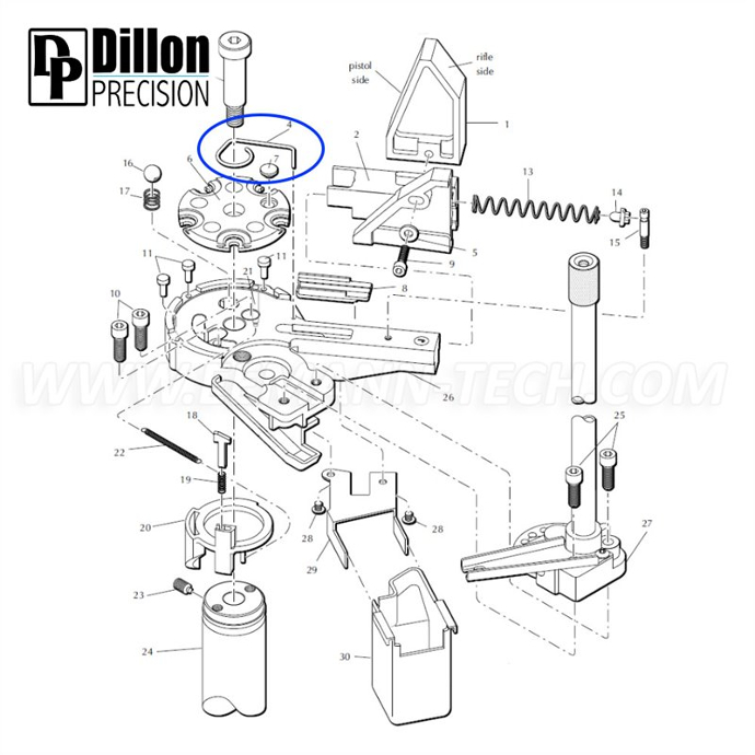 Fil éjecteur EEMANN TECH EJECTOR WIRE 13298 pour Dillon XL 650 - XL 750