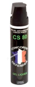 Bombe Aérosol gel CS 80  Concorde Defender - 75 ml - PROMOTION