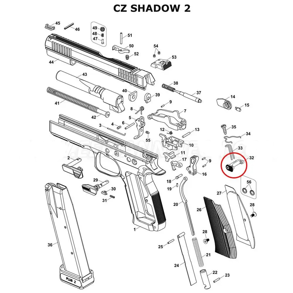 Arrtoir de chargeur avec Bouton Large - CZ