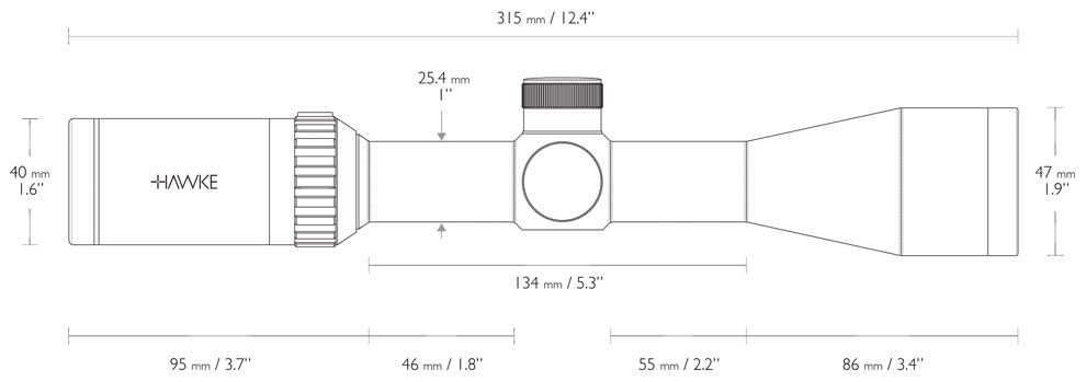 Lunette de tir HAWKE VANTAGE 3-9×40 30/30 - Cliquer pour agrandir