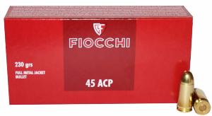 Munitions Fiocchi 45 ACP FMJ 