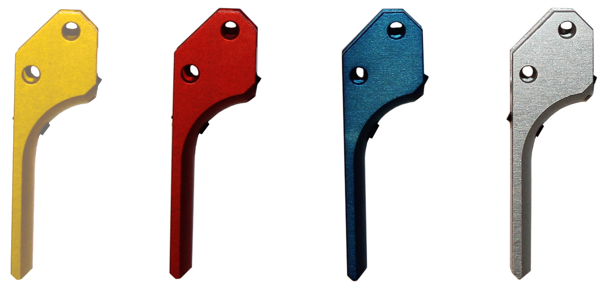 Détente alu droite avec axe compétition / ressort rappel de détente light -15% - CZ