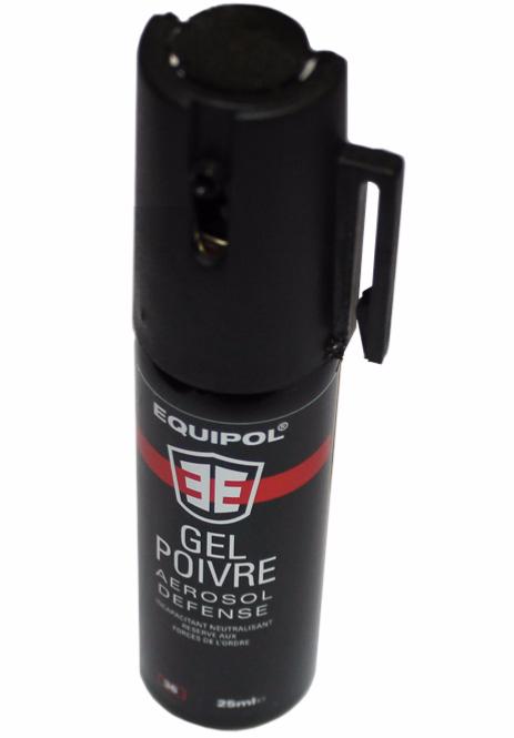 Bombe spray anti-agression gel poivre EQUIPOL - 25 ml