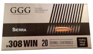 Munitions SIERRA 308 W 168 gr HPBT Match (en boite de 20) - PROMOTION