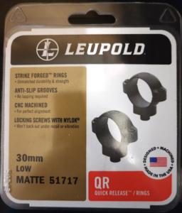 Colliers de montage LEUPOLD QR Quick Release pour lunette de tir en diam. 30 mm Low - PROMOTION