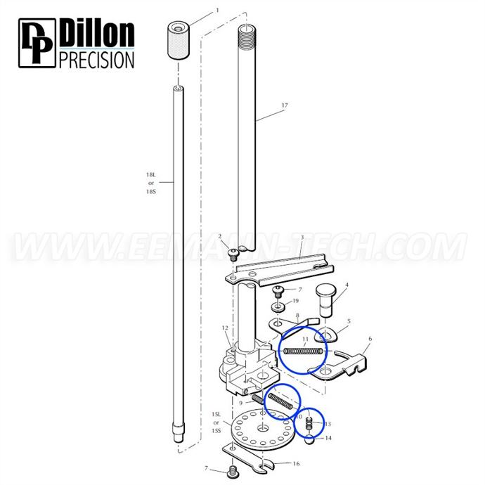 Ressort EEMANN TECH SPRING KIT 21146 pour Dillon XL 650 - XL 750 - Kit de 12 Ressorts