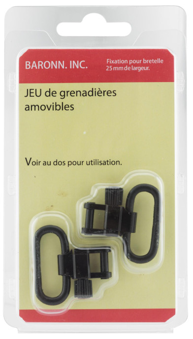 Grenadires de Fixation de Sangle 25 mm BARONN Amovibles - Jeu de 2