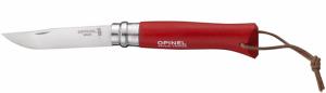 Couteau OPINEL TRADITION INOX N°8 BAROUDEUR Rouge