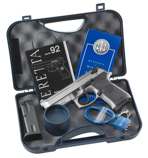 Pistolet BERETTA M9 A1 Compact Inox en Mallette - Cliquer pour agrandir