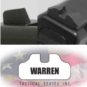 Hausse Warren Tactical sans Fibre Optique - Glock