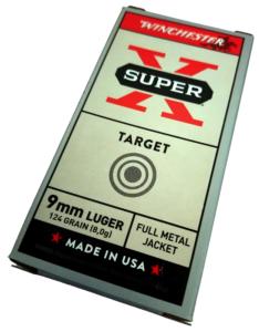 Munitions Winchester 9 mm Luger FMJ 124 gr - LOT DE 100 Cartouches - PROMOTION