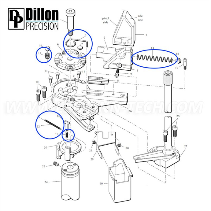 Ressort EEMANN TECH SPRING KIT 21146 pour Dillon XL 650 - XL 750 - Kit de 12 Ressorts