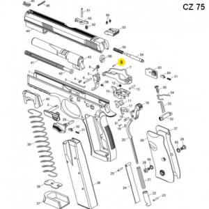       Axe de poussoir de chien ou de disconnecteur CZ 75/58, Shadow - N° 9