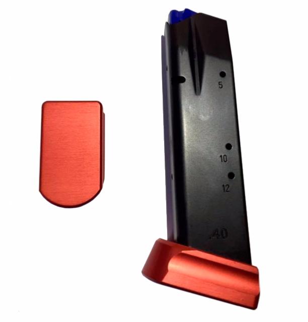 Talon chargeur Alu rouge pour pistolet CZ 75 Shadow et Shadow 2 - Cliquer pour agrandir