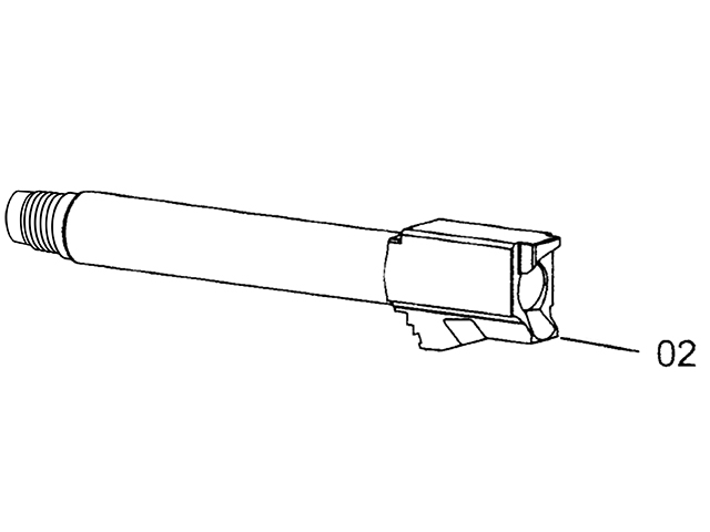 (02) Canon fileté pour Pistolets Glock - Cliquer pour agrandir