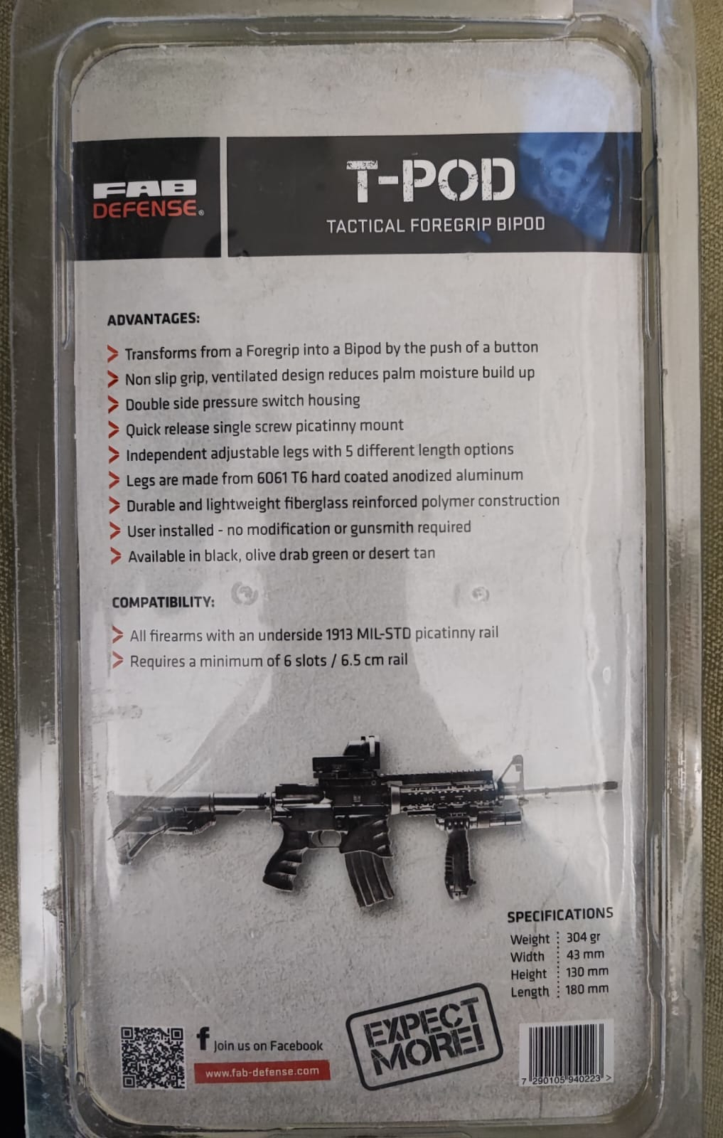 T-Pod Bi-pied Fab Defense