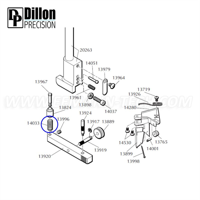 Ressort EEMANN TECH SPRING KIT 20048 pour Dillon RL 550 - Kit de 7 Ressorts