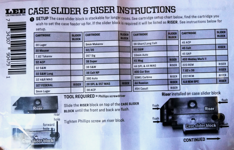 Lee Parts Case Slider and Riser - Cliquer pour agrandir
