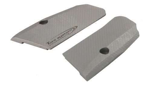 Plaquettes Alu TONI SYSTEM X3D GRIPS pour pistolets Tanfoglio (Petite Carcasse) Argent - Cliquer pour agrandir