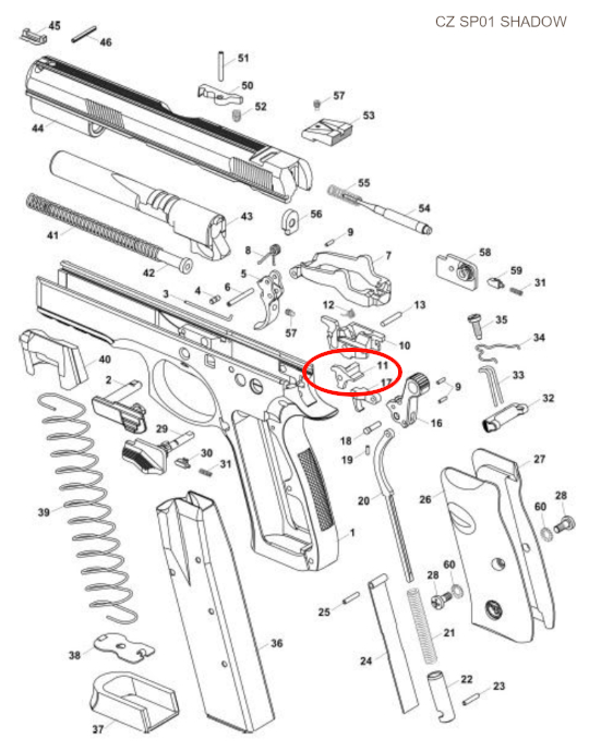 Gachette SP01 - CZ