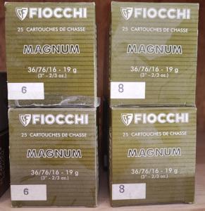 Boite de 25 Cartouches de chasse FIOCCHI MAGNUM 36/76/16 - 19 G - PROMOTION