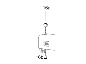 (16a/b) Guidon 4.1 Polymère à visser - Glock