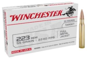             Munitions Winchester 223 R 55 Gn FMJ